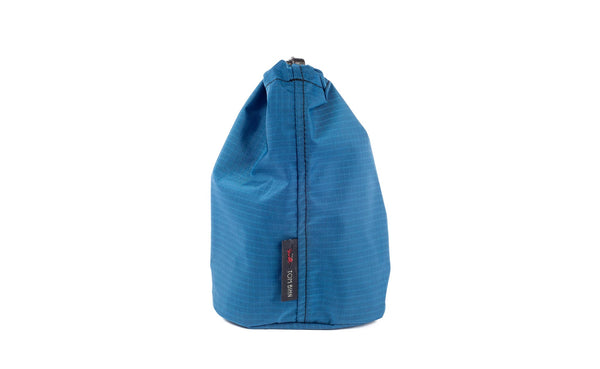 A Size 2 Cobalt (blue with light blue grid) 210 Cerylon Travel Stuff Sack.